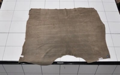 59.7 sf. Brown Taupe Beautiful Split Suede Cow Leather Hide Upholstery Bag  y1aw - Image 1 of 4