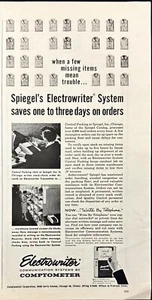 Comptometer Spiegel's Electrowriter Communication SystemVtg Print Ad 1961 - Picture 1 of 6