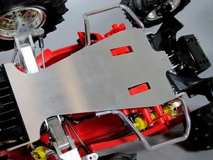 Piastra telaio inferiore e protezione guida laterale Tamiya 1/10 RC Monter Beetle Blackfoot - Foto 1 di 5
