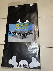PIRATE Jolly Roger Black White Everyday Party Decoration TABLE COVER Tablecover - Picture 1 of 4