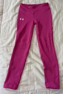Under Armour Girls Pink Compression Leggings Pants Size 4 ? - Picture 1 of 8