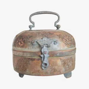 Alte islamische Kupferdose Hamam Bad Seifendose, Pandan Dose - 20. Jahrhundert - Bild 1 von 10