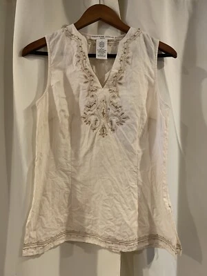 Blusa Josephine Chaus Sport de linho tamanho 6 bordada - Imagem 1 de 3