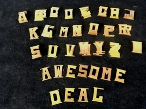 (101) Antica Targa con nome in rame OTTONE timbrata LETTERE SLOT insegna NON STENCIL - Foto 1 di 7
