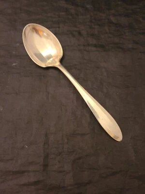 Antigua cuchara de azúcar acanalada de placa de plata comunitaria "PATRICIA" 1914 6" Foto 1 de 4