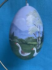 OOAK Hand Painted Goose Egg Mother Grandmother Cabin Geese ORIGINAL ❤️blt39j4