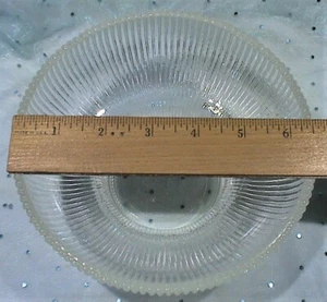 Vintage 1950s Hoosier Clear Ribbed Glass Dish Bowl #4054 - Bild 1 von 3