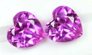 Natural Mogok Pink Ruby 7.20 Ct Heart Pair Certified Flawless Loose Gemstone - Picture 1 of 8