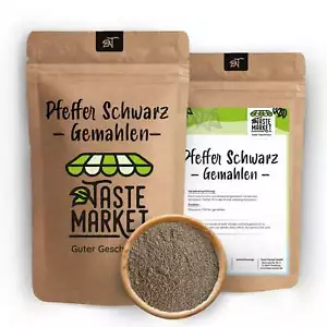Pfeffer schwarz gemahlen | Gemahlener Pfeffer | Pulver | Schwarz | TOP QUALITÄT - Bild 1 von 4