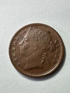 Straits Settlements 1/4 Cent 1889 sehr schön + Münze Queen Victoria - Bild 1 von 2