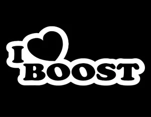 I HEART BOOST 7X3 Vinyl Decal / Sticker / Window Sticker Graphic - Picture 1 of 6
