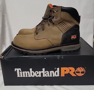 Timberland Pro Ballast 6" Soft Toe Work Boots Men’s Size 9.5 Coffee Brown - Picture 1 of 6