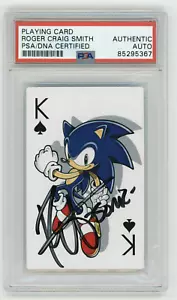 PSA Signed Roger Craig Smith Sonic the Hedgehog King of Spades Card - Picture 1 of 2