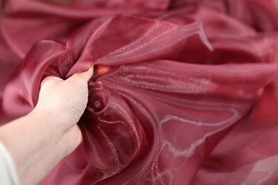 Tela de organza transparente de cristal 47 colores por yarda para boda, disfraces, decoración Foto 1 de 4