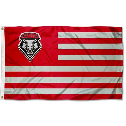 University of New Mexico Lobos Stars and Stripes Nation USA Flag Cover