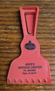 Vintage Advertising Ice Scraper Standard Station Mike's Service Center Elgin IA - Picture 1 of 3