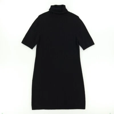 Yansi Fugel 100% Cashmere Sweater Dress Black Women's M - Image 1 of 4