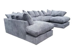 ushape amalfi jumbo cord Polyester Fibre scatter back sofa Armchair Swivel chair - Picture 1 of 5