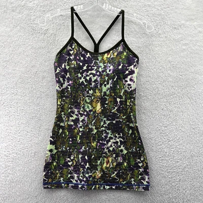 Camiseta sin mangas Lululemon para mujer 2 verde XXS Power Y sujetador incorporado camisa atlética correr Foto 1 de 4