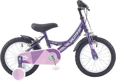 Wildtrak Mädchen Wt005 9x14 SGL Lilac Fahrrad 35,6 cm (14 Zoll) Rad Stützräder ✅ - Bild 1 von 3