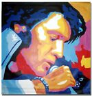 100% Hand Painted Oil Painting on Canvas Art - Elvis Presley 1977