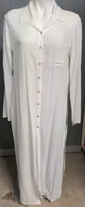 Sage The Label Dress Womens Large White Long Sleeve Long Button Up Shirt - Picture 1 of 10