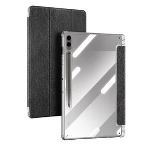 Coque Transparente pour Samsung Tab S9 FE/S10+ Auto Sleep Fermeture Magnétique Housse Cuir - Photo 1/49