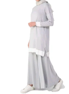 Conjunto de Pantalones Túnica Refka Básicos Túnica y Pantolon Grande 8US Gris Nuevo Foto 1 de 4