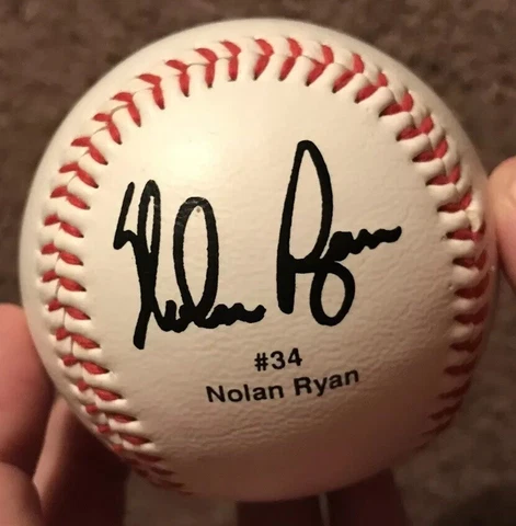 Nolan Ryan Facsimile Signed Accomplishment List Baseball Autograph #34 RARE Cover