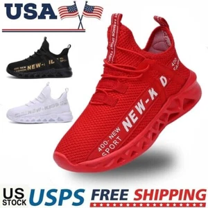 Kids Sneakers Boys Girls Running Shoes Lightweight Breathable Boys Tennis Size - Picture 1 of 36