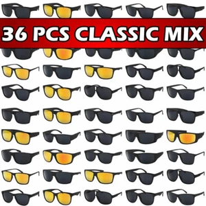 Gafas de sol al por mayor deportivas a granel para hombre surtido 36 piezas mezcla espejo envolvente nuevas - Imagen 1 de 11