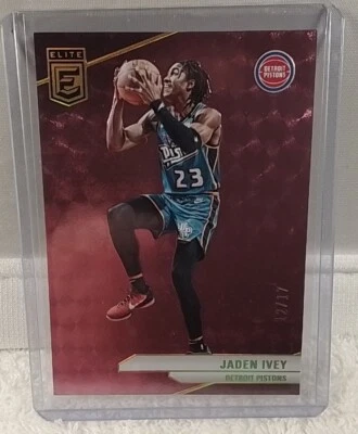 2023-24 Panini Donruss Elite FOTL Jaden Ivey /17 PINK, Pistons - Image 1 of 2