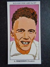 The Sun Soccercards 1978-79 - Agne Simonsson - Sweden #327