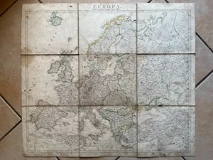 Map 1833 EUROPE-coloured-18x14"-SIMON SCHROPP-Europa-24x21"-Antique Original - Picture 1 of 8