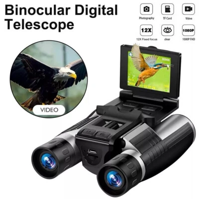 12X Digital Night Vision Hunting Binoculars Telescope Video Camera LCD FHD Zoom - Image 1 of 4