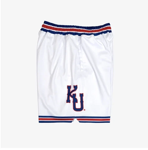 New 19Nine Kansas Jayhawks 1990-91 Basketball Shorts White NCAA Large Cover