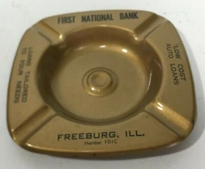First National Bank posacenere in metallo Freeburg Illinois - Foto 1 di 4