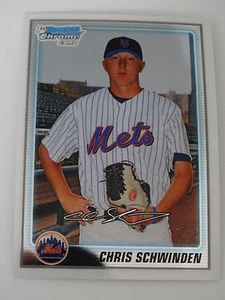 2010 Bowman Chrome #BCP166 Chris Schwinden New York Mets Rookie Baseball Card - Picture 1 of 2
