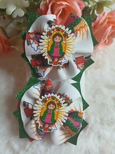 Juego de lazos para el cabello Virgen de Guadalupe - Imagen 1 de 1