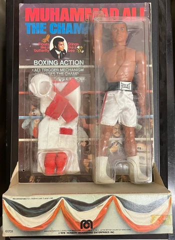 1976 Muhammad Ali Mego The Champ Action Figure in Original Package Cover