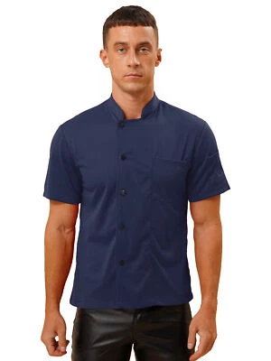 Unisex Chef Jacket For Man Women Short Sleeve Chef Coat Kitchen Cooking Shirt - Image 1 of 3