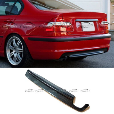 Углеродное волокно подходит для BMW E46 M Tech Sedan 99-04 закраина диффузора заднего бампера - Изображение 1 из 4