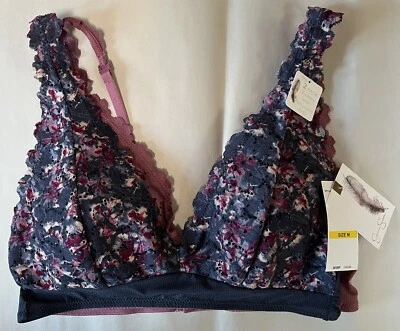 NWT JESSICA SIMPSON 1 PLUM  1 MULTI COLOR WIRE FREE BRA JS17558 SIZE MEDIUM $56 - Image 1 of 2