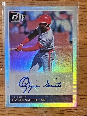 2019 Panini Donruss Retro 1985 Signatures Silver Ozzie Smith #85S-OZ Auto HOF - Image 1 of 2