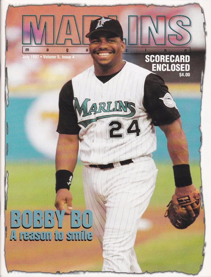 1997 CINCINNATI REDS AT FLORIDA MARLINS BASEBALL PROGRAM - Image 1 of 1