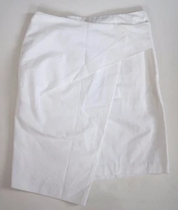 Neu mit Etikett authentischer DAMIR DOMA weiß 100 % Baumwolle asymmetrischer Wickelrock 36 US-2/4 - Bild 1 von 7