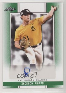 2019 Leaf Perfect Game National Showcase Green /10 Jackson Phipps #BA-JP1 Auto