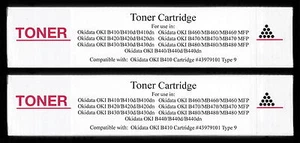 2pk 43979101 Toner Cartridge for Okidata OKI B410 B410d B410dn B420 B420d B420dn - Picture 1 of 1