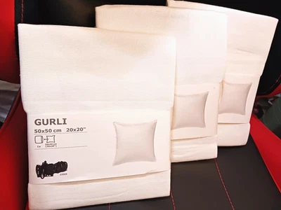 Capas de almofada GURLI 20 x 20" branco (off-white) 100% algodão (lote de 3) - Imagem 1 de 3