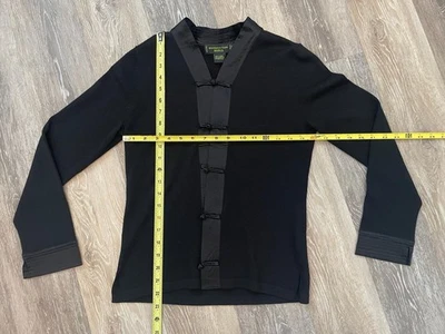 Chaqueta Shanghai Tang Lana Tejida Seda Borde Cuello Mandarín Talla M Nueva con Etiquetas Foto 1 de 4